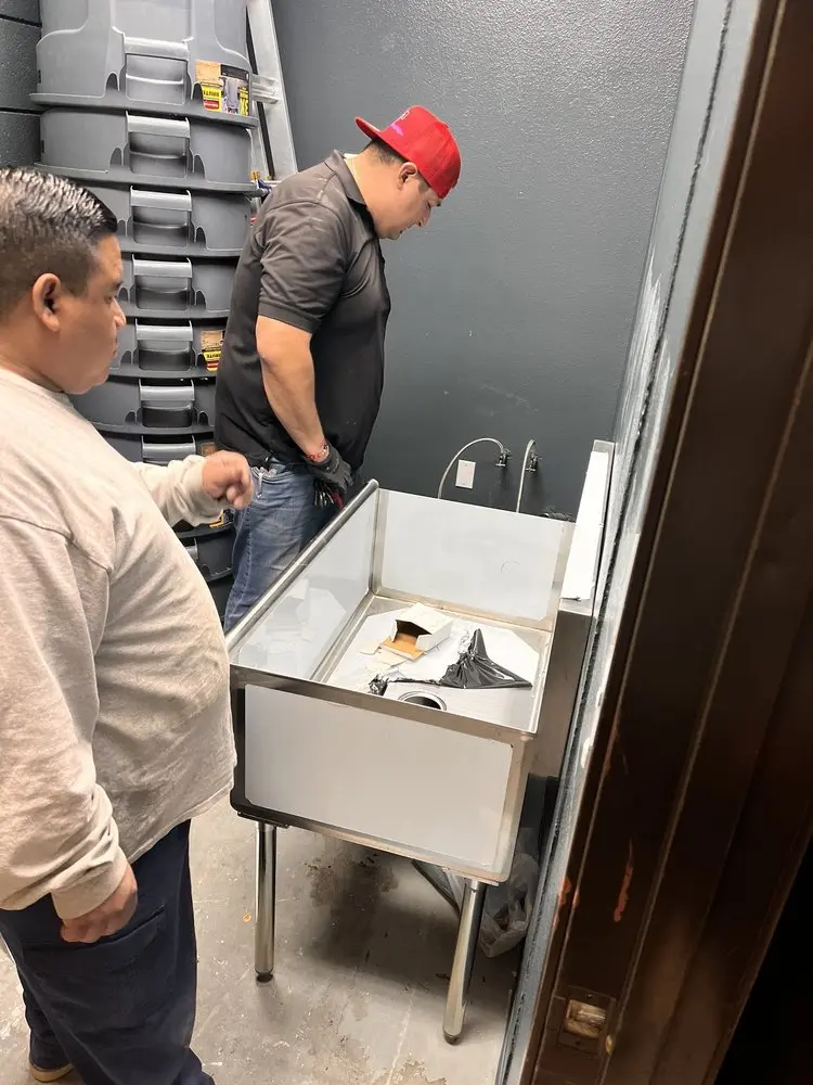 Commercial plumbing and sink installation in Apps